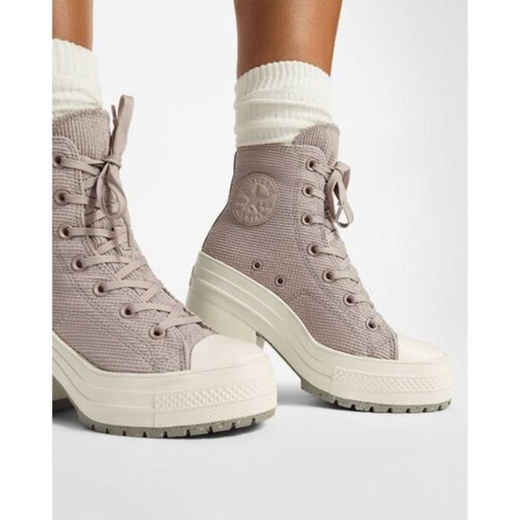 NWOB Converse Chuck 70 De Luxe Heel Platform Counter Climate Wo's Beige Sz 8 333 - Picture 4 of 16